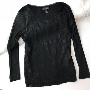 INC black long sleeved shirt large